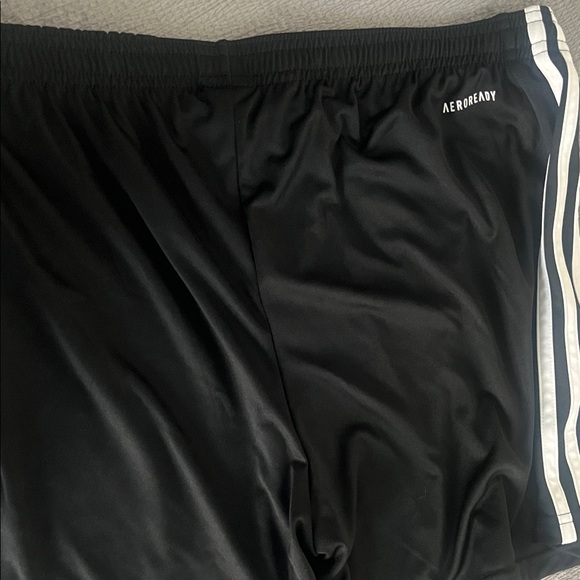 adidas Women's Athletic Shorts in Black with White Accents - Picture 5 of 6